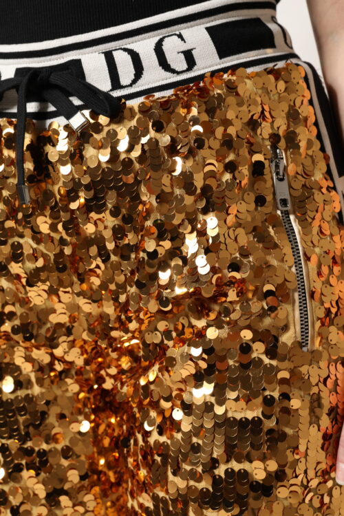 Dolce & Gabbana Metallic Gold DG Logo dressipüksid