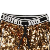 Dolce & Gabbana Metallic Gold DG Logo dressipüksid