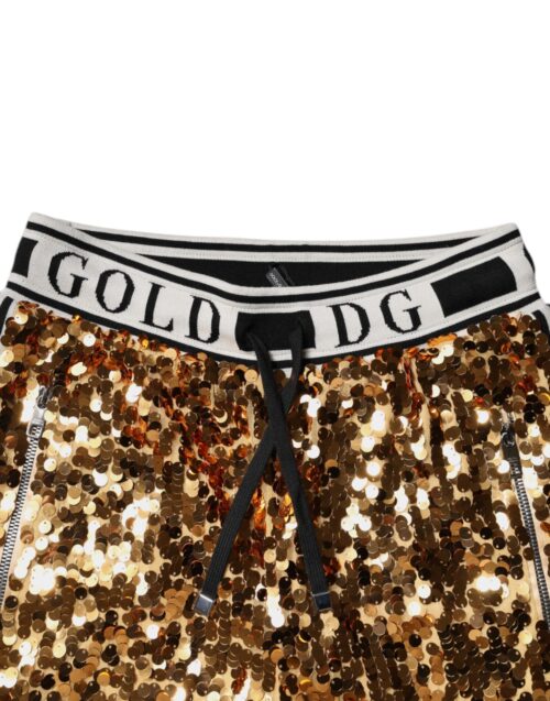Dolce & Gabbana Metallic Gold DG Logo dressipüksid