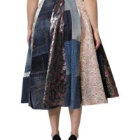 6856148.jpeg Dolce & Gabbana Mitmevärviline patchwork kõrge pihaga midiseelik