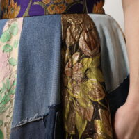 6856149.jpeg Dolce & Gabbana Mitmevärviline patchwork kõrge pihaga midiseelik