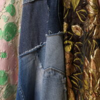 6856150.jpeg Dolce & Gabbana Mitmevärviline patchwork kõrge pihaga midiseelik