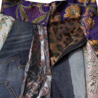 6856151.jpeg Dolce & Gabbana Mitmevärviline patchwork kõrge pihaga midiseelik