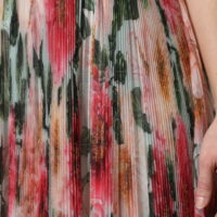 Dolce & Gabbana mitmevärviline lillemustriga kõrge vöökohaga midiseelik