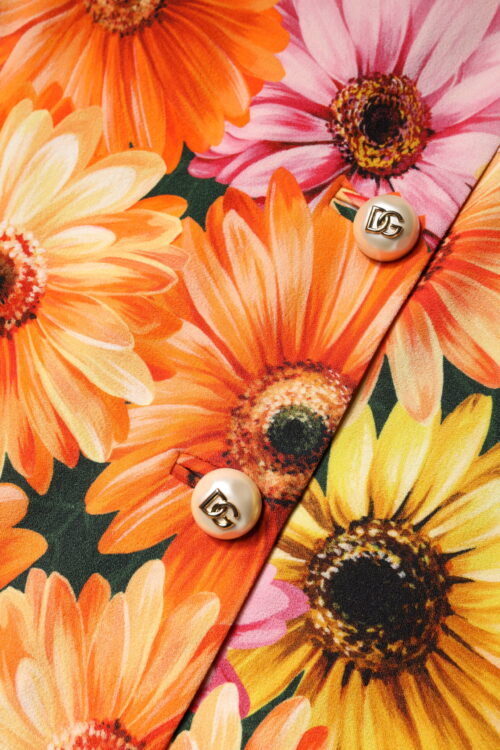 Dolce & Gabbana mitmevärviline lillemustriga kõrge vöökohaga miniseelik