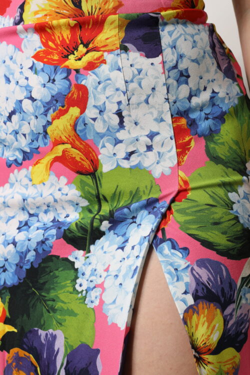 6856359.jpeg Dolce & Gabbana mitmevärviline lilleline kõrge vöökohaga midiseelik