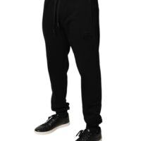 Dolce & Gabbana Mustad keskmise vöökõrgusega jogger-dressipüksid