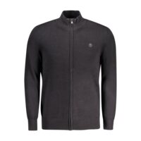 Timberland Black Organic Cotton Men Cardigan