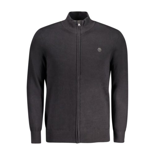 Timberland Black Organic Cotton Men Cardigan