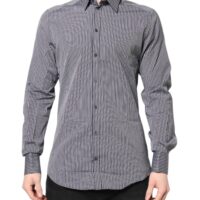 Dolce & Gabbana Must-valge triibuline GOLD pidulik triiksärk