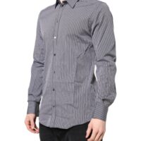 Dolce & Gabbana Must-valge triibuline GOLD pidulik triiksärk