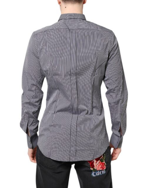 Dolce & Gabbana Must-valge triibuline GOLD pidulik triiksärk