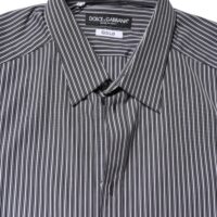 Dolce & Gabbana Must-valge triibuline GOLD pidulik triiksärk