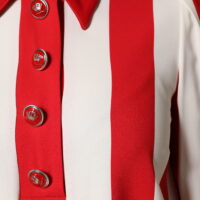 Dolce & Gabbana valge ja punase triibuga pikkade varrukatega minikleit