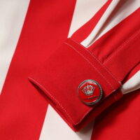 Dolce & Gabbana valge ja punase triibuga pikkade varrukatega minikleit