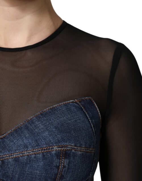 7116962.jpeg Dolce & Gabbana Must-sinine pikkade varrukatega minikleit