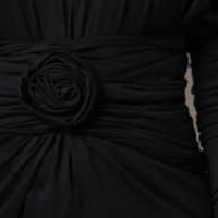 Dolce & Gabbana Black pikkade varrukatega sheathtüüpi midikleit