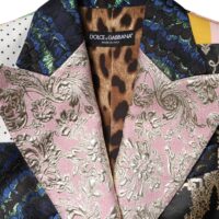 Dolce & Gabbana mitmevärviline lillemustriline patchwork žakaarjakk