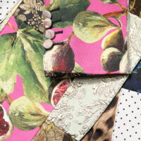 Dolce & Gabbana mitmevärviline lillemustriline patchwork žakaarjakk