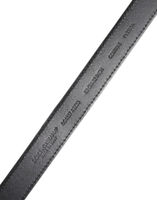 Dolce & Gabbana Red Exotic Brass Metal Buckle Belt