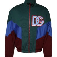 Dolce & Gabbana mitmevärviline logo täislukuga bomber-jakk