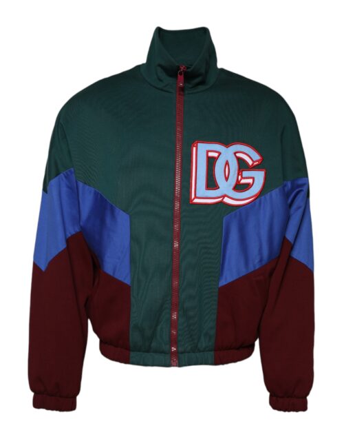 Dolce & Gabbana mitmevärviline logo täislukuga bomber-jakk