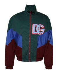 Dolce & Gabbana mitmevärviline logo täislukuga bomber-jakk