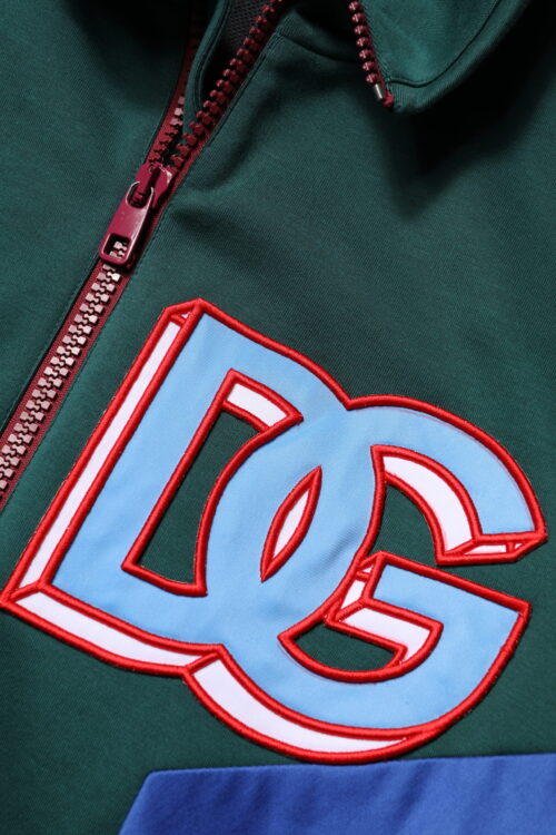 Dolce & Gabbana mitmevärviline logo täislukuga bomber-jakk