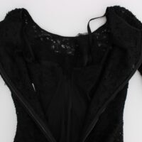 Dolce & Gabbana must pikk pitsiline bodycon maksikleit