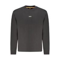 Hugo Boss Black Cotton Men Sweatshirt