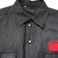 Dolce & Gabbana hall pikkade varrukatega nööbitav teksasärk