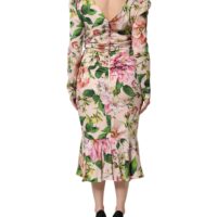 7182763.jpeg Dolce & Gabbana Roosa lillemustriga midikleit