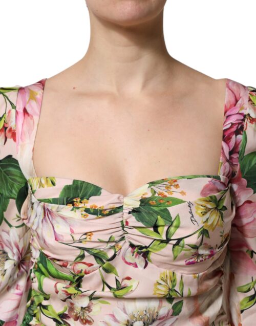 7182764.jpeg Dolce & Gabbana Roosa lillemustriga midikleit