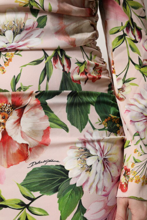 7182765.jpeg Dolce & Gabbana Roosa lillemustriga midikleit