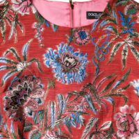 7182773.jpeg Dolce & Gabbana punane lilleline A-lõikeline minikleit