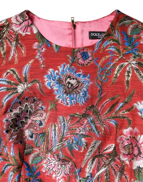 7182773.jpeg Dolce & Gabbana punane lilleline A-lõikeline minikleit