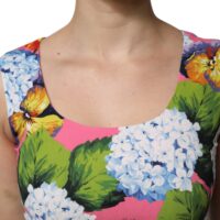 Dolce & Gabbana mitmevärviline lillemustriga varrukateta midikleit