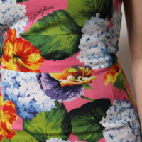 Dolce & Gabbana mitmevärviline lillemustriga varrukateta midikleit