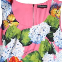 Dolce & Gabbana mitmevärviline lillemustriga varrukateta midikleit