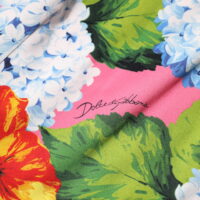 Dolce & Gabbana mitmevärviline lillemustriga varrukateta midikleit