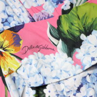 Dolce & Gabbana Mitmevärviline lillemustriga plisseeritud sirgelõikeline midikleit