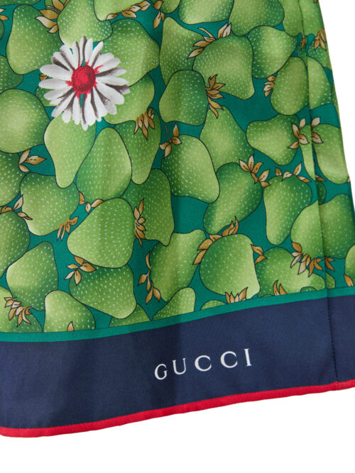 Gucci Rohelised lillemustrilised lühikesed püksid