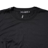 Dolce & Gabbana tumesinine meeste pullover ümmarguse kaelusega