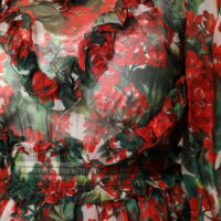 Dolce & Gabbana mitmevärviline volangidega lillemustriline pikkade varrukatega kleit