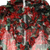 Dolce & Gabbana mitmevärviline volangidega lillemustriline pikkade varrukatega kleit