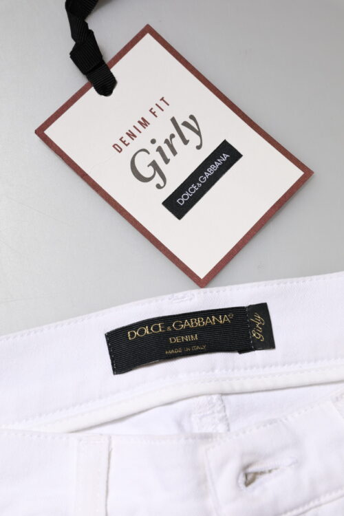 Dolce & Gabbana Valged lillelise litritega GIRLY teksad