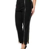 Dolce & Gabbana mustad kõrge vöökohaga kitseneva lõikega püksid