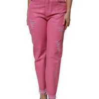 Dolce & Gabbana roosad kitsenevad keskmise vöökõrgusega teksad