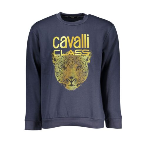 7272590.jpeg Cavalli Class Blue Polyester Men's Sweatshirt