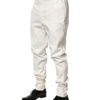 Dolce & Gabbana valged kitsenevad meeste püksid